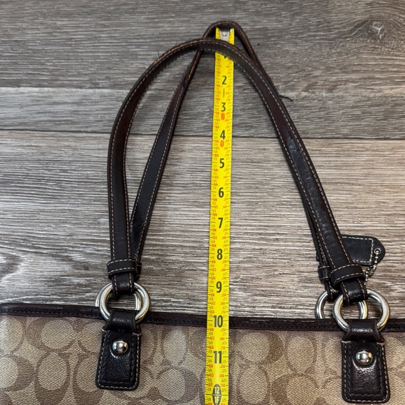 Coach Tan and Brown Signature Tote - Picture 15 of 15